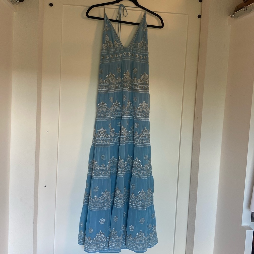 Alice and Olivia Blue Maxi Dress
